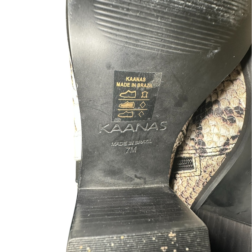 Kaanas Snakeskin Pattern Ankle Boots - Picture 2 of 9